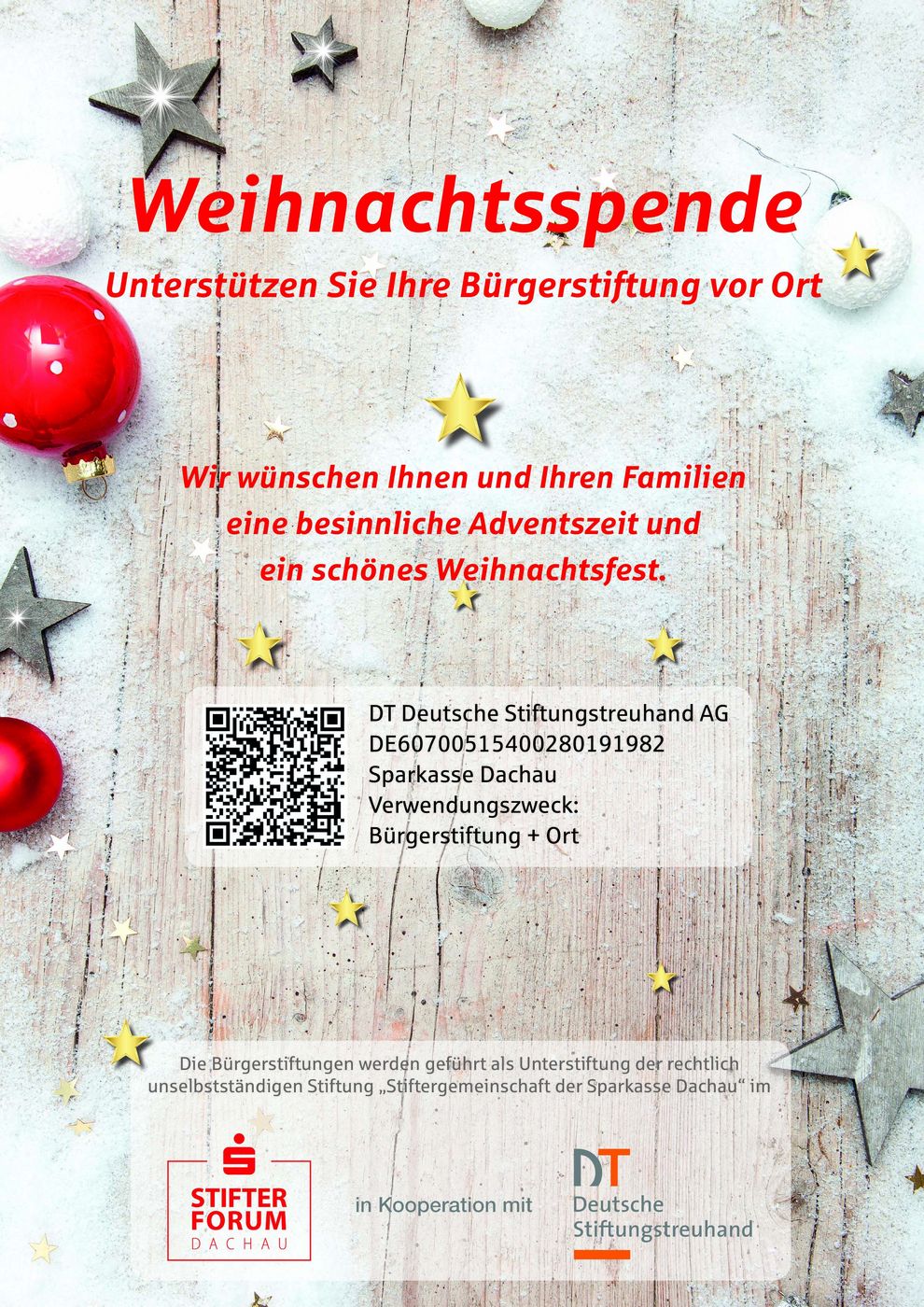 Bürgerstiftung Dachau Weihnachtsspende