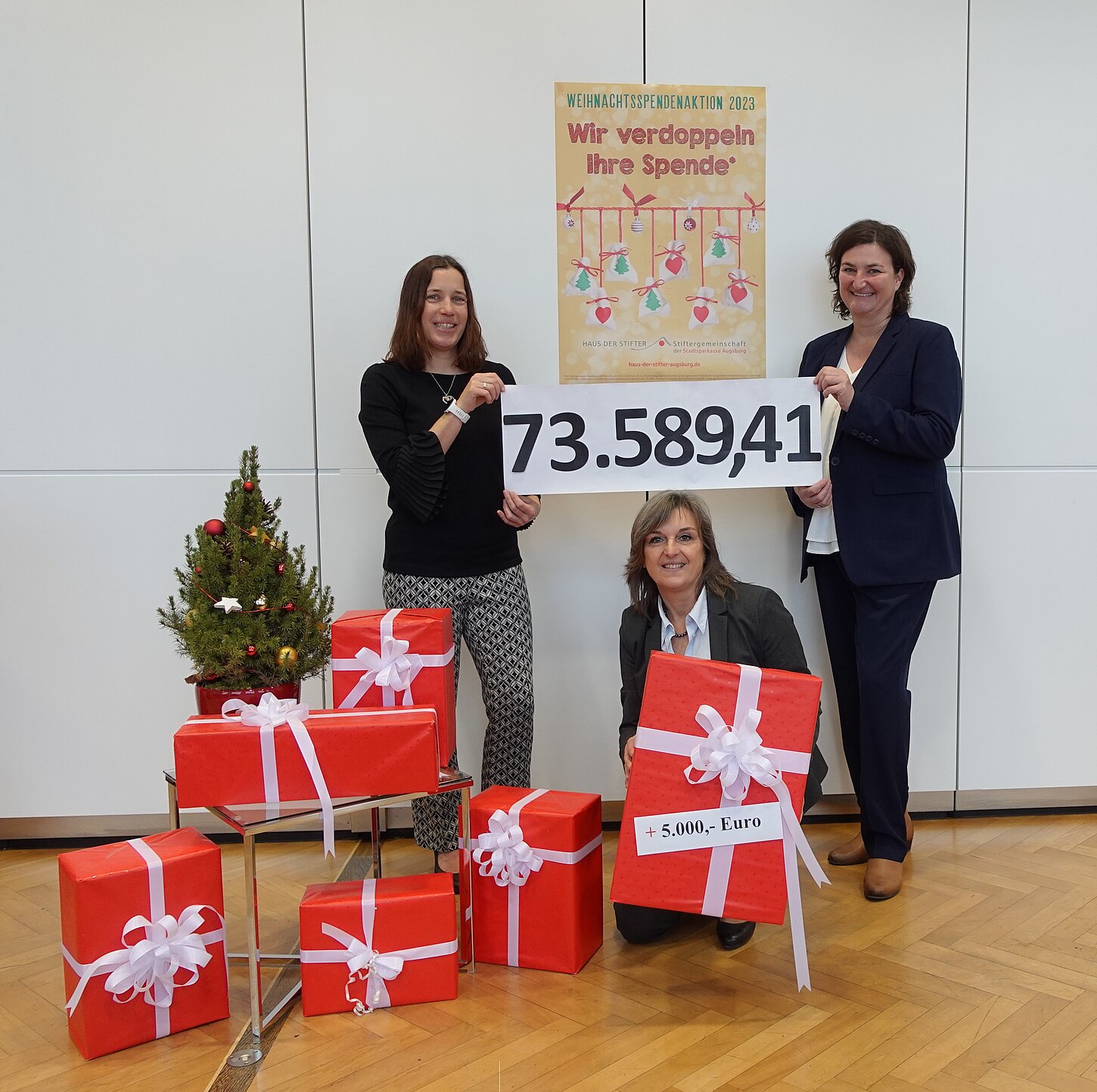 Stadtsparkasse Augsburg erhöht Verdoppelungsbudget HAUS DER STFITER